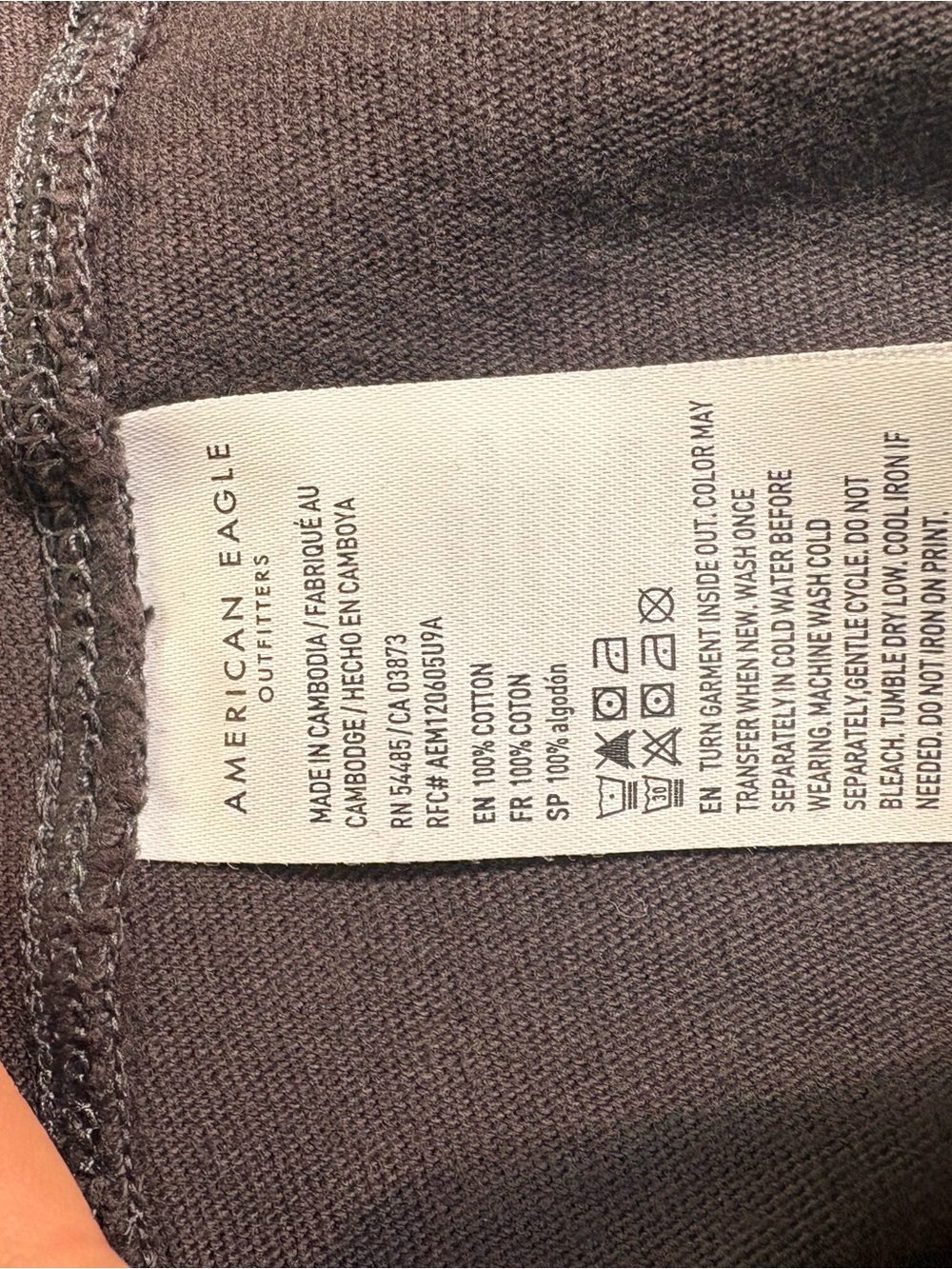 NWT American Eagle Charcoal Gray Queen Tshirt Dress - Picture 4 of 4